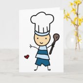 Carte Petit Chef Garçon (Fleur jaune)