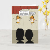 Carte Petit Cheval mignon et drôle Jouer à un joyeux ann (Fleur jaune)