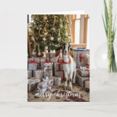 Carte Petit chèvre de garde prêt pour Noël (Devant)