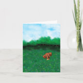 Carte Petit chien teckel rouge (Devant)