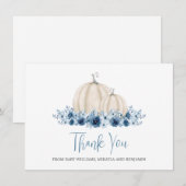 Carte Petit Citrouille Baby Boy Baby shower Merci (Devant / Derrière)