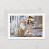 Carte Petit Citrouille blanc Table de définition Invitat (Devant / Derrière)