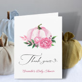 Carte Petit Citrouille Blush Pink Rustique Baby shower M