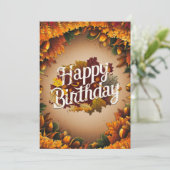 Carte Petit Citrouille Confortable Automne Automne autom (Debout devant)