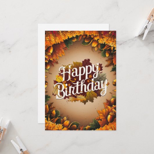 Carte Petit Citrouille Confortable Automne Automne autom (Devant/Arrière en situation)