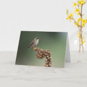 Carte Petit colibri orange (Fleur jaune)