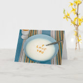 Carte Petit-déjeuner Anniversaire Je T'Aime (Fleur jaune)