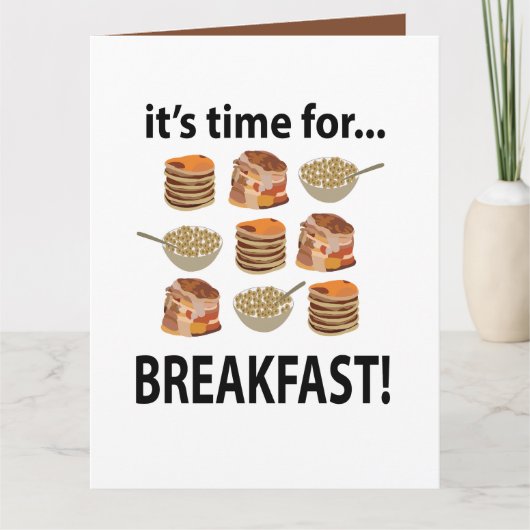 Carte Petit déjeuner C'est l'heure du petit déjeuner (Devant)