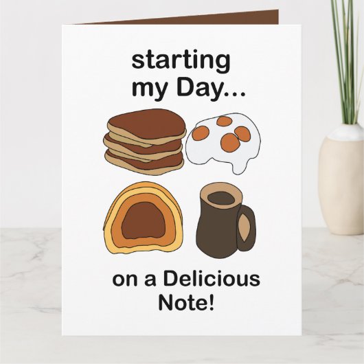 Carte Petit déjeuner : commencer ma journée sur une note (Devant)