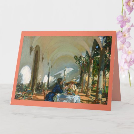 Carte Petit déjeuner dans la Loggia, Sargent 1910 (Orchidée)