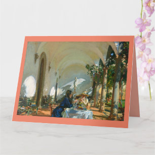 Carte Petit déjeuner dans la Loggia, Sargent 1910