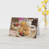 Carte Petit déjeuner dans le lit pour le jour de mère (Fleur jaune)