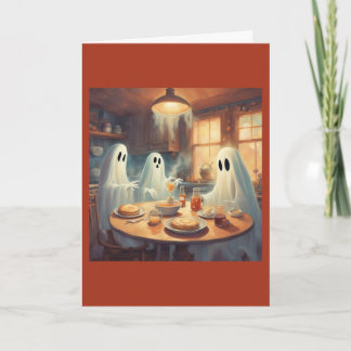Carte Petit déjeuner de crêpes fantomatique Joyeux Hallo