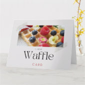 Carte Petit-Déjeuner De Fruits De gaufre Et De Framboise (Fleur jaune)