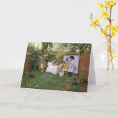 Carte Petit-déjeuner en plein air | William Merritt Chas (Fleur jaune)