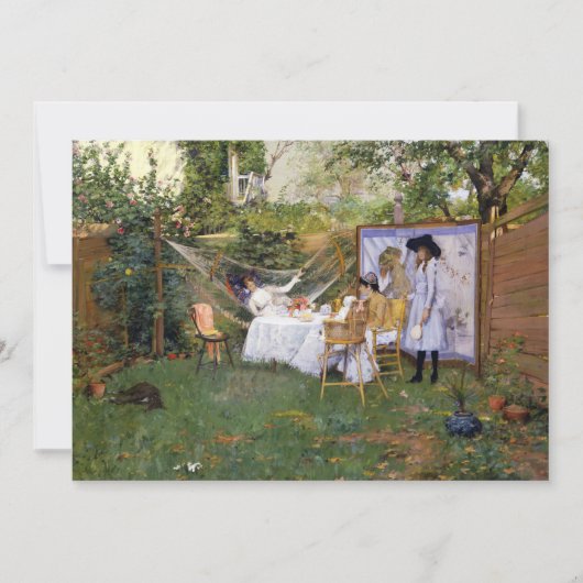 Carte Petit-déjeuner en plein air | William Merritt Chas (Devant)