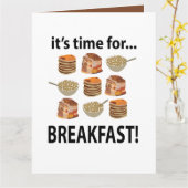 Carte Petit déjeuner Il est temps de prendre le petit dé (Fleur jaune)