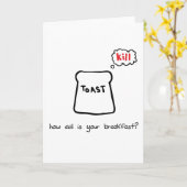 Carte Petit déjeuner mal (Fleur jaune)