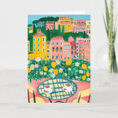 Carte Petit déjeuner sur la terrasse, peinture de la vil (Devant)