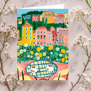 Carte Petit déjeuner sur la terrasse Peinture de ville f