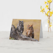 Carte Petit-duc de l'Est perché dans un arbre (Fleur jaune)
