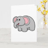 Carte Petit Éléphant (Fleur jaune)