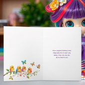 Carte Petit Elfe Whimsical avec papillons et oiseaux