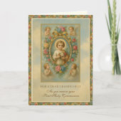 Carte Petit-enfant Première Communion Sainte Jésus Anges (Devant)