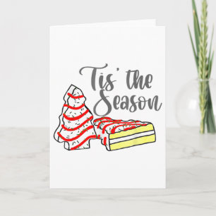 Carte Petit est la saison des gâteaux en forme de sapin