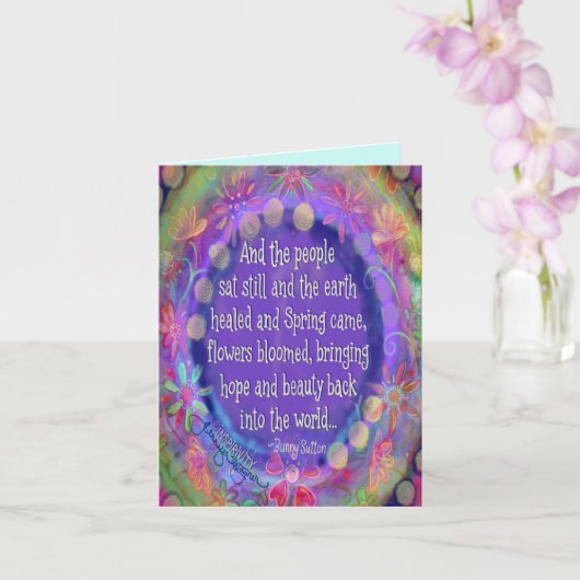 Carte Petit "et le peuple s'assoit encore" (Orchidée)