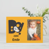 Carte Petit fantôme Customisé Cadre photo Halloween (Debout devant)