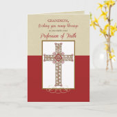 Carte Petit-fils, bénédictions de RCIA sur la profession (Fleur jaune)