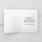 Carte Petit-fils de joyeux anniversaire, garçon sur une (Intérieur)