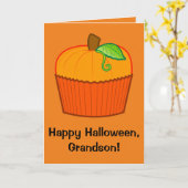 Carte Petit-fils heureux de Halloween (Fleur jaune)