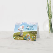 Carte Petit-fils heureux Pâques Lapin de Pâques mignon (Devant)