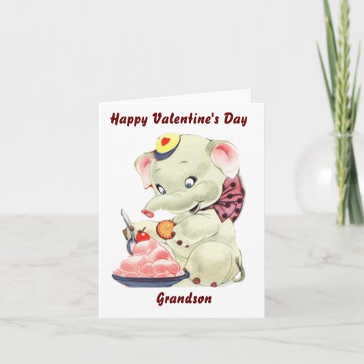 Carte Petit-fils Joyeuse Saint-Valentin (Devant)