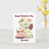 Carte Petit-fils Joyeuse Saint-Valentin (Fleur jaune)