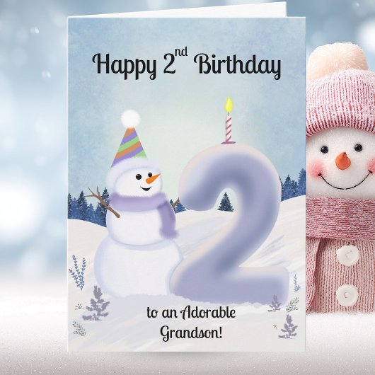 Carte Petit-fils Joyeux 2ème Anniversaire Construction d