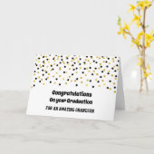 Carte Petit-fils Or Noir Félicitations pour l'obtention  (Fleur jaune)