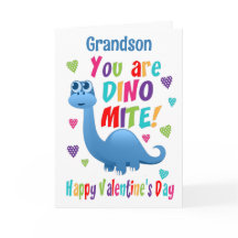 Petit-fils Saint Valentin Dinosaure