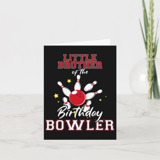 Carte Petit Frère Du Bowler Anniversaire Bowling (Devant)
