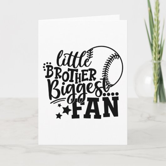 Carte Petit Frère Le Plus Grand Fan Baseball (Devant)