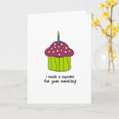 Carte Petit gâteau d'anniversaire (Fleur jaune)
