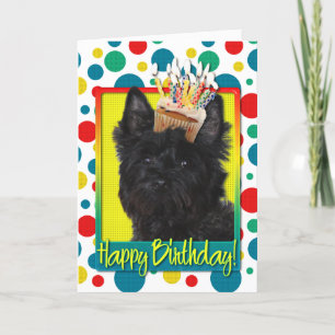 Carte Petit gâteau d'anniversaire - cairn Terrier -