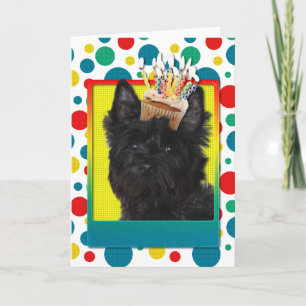 Carte Petit gâteau d'anniversaire - cairn Terrier -
