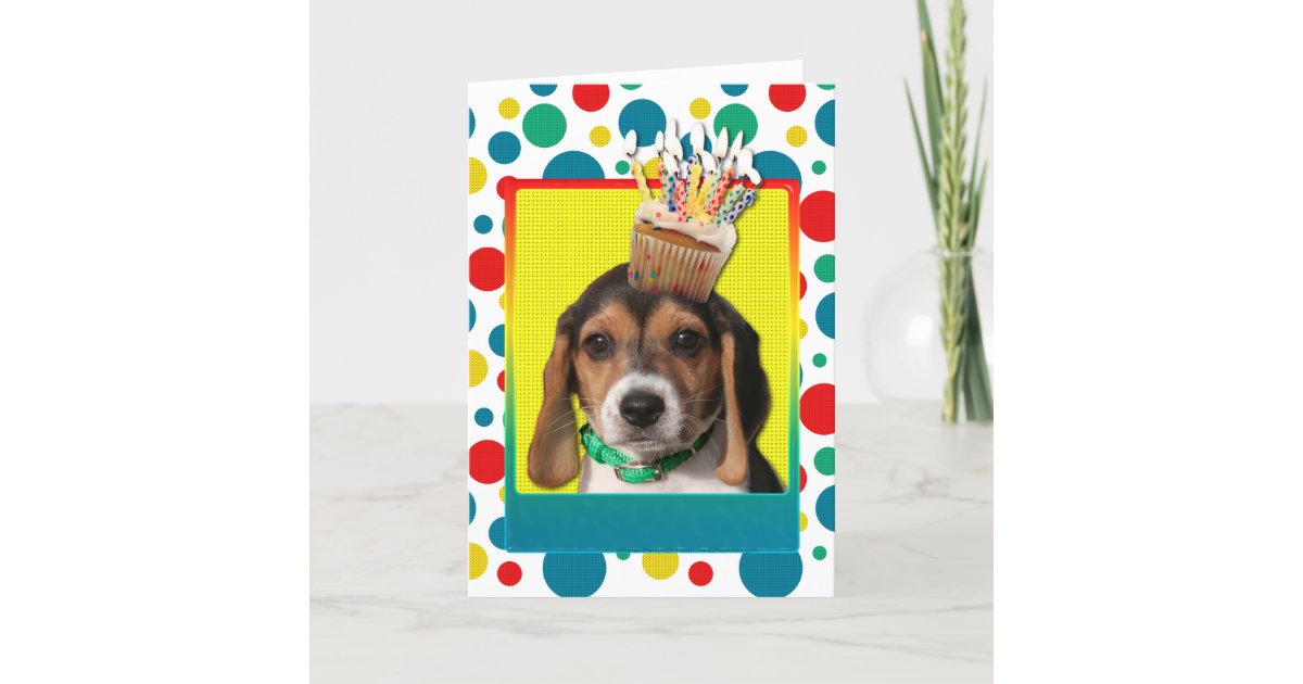 Carte Petit Gateau D Anniversaire Chiot De Beagle Zazzle Be