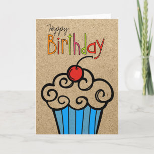 Carte Petit gâteau de joyeux anniversaire