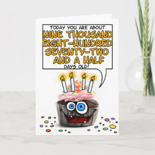 Carte Petit gâteau de joyeux anniversaire - 27 années