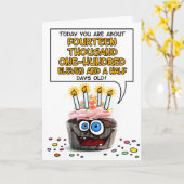 Carte Petit gâteau de joyeux anniversaire - 38 années (Fleur jaune)