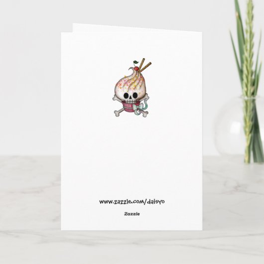 Carte Petit gâteau doux de crâne (Dos)